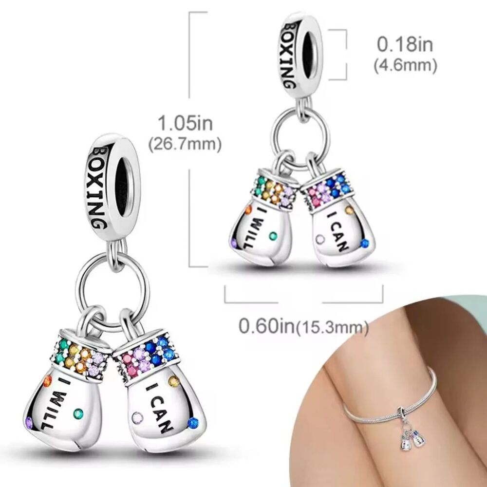 NWOT Boxing Silver Pandora FIT Charm